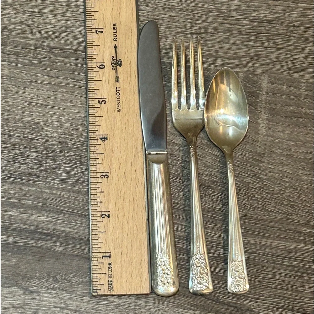Silver Belle Silverplate 3pc Youth Flatware Set by International Silver Company